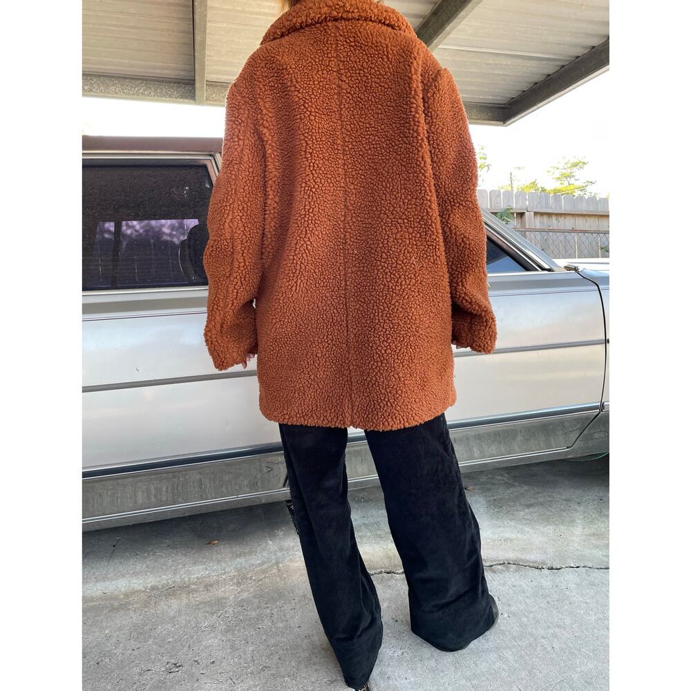🔥Beth Dutton Yellowstone Jason Maxwell Faux Fur Sherpa Teddy Coat Oversized M - Picture 4 of 13